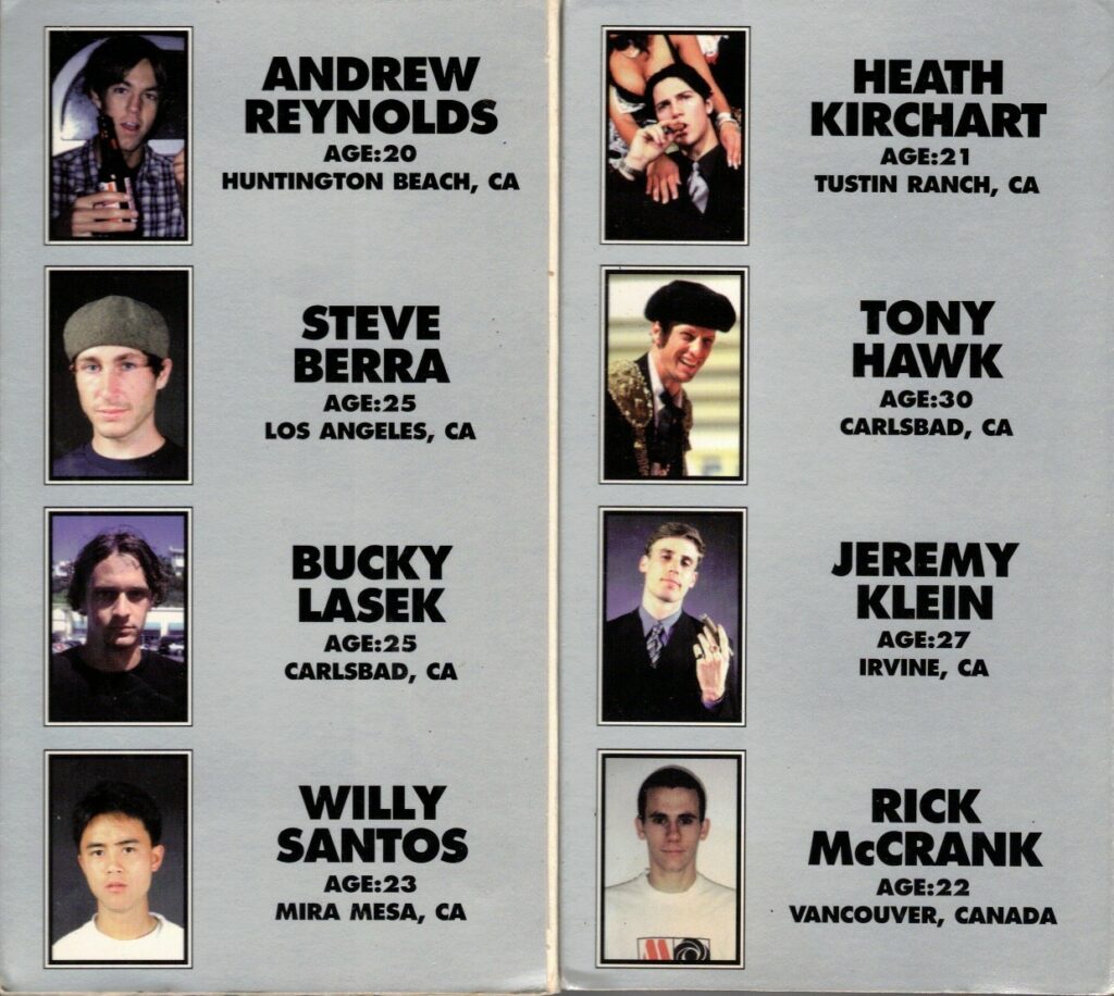 The End VHS gatefold inner cover art. Skate video starring Tony Hawk. 